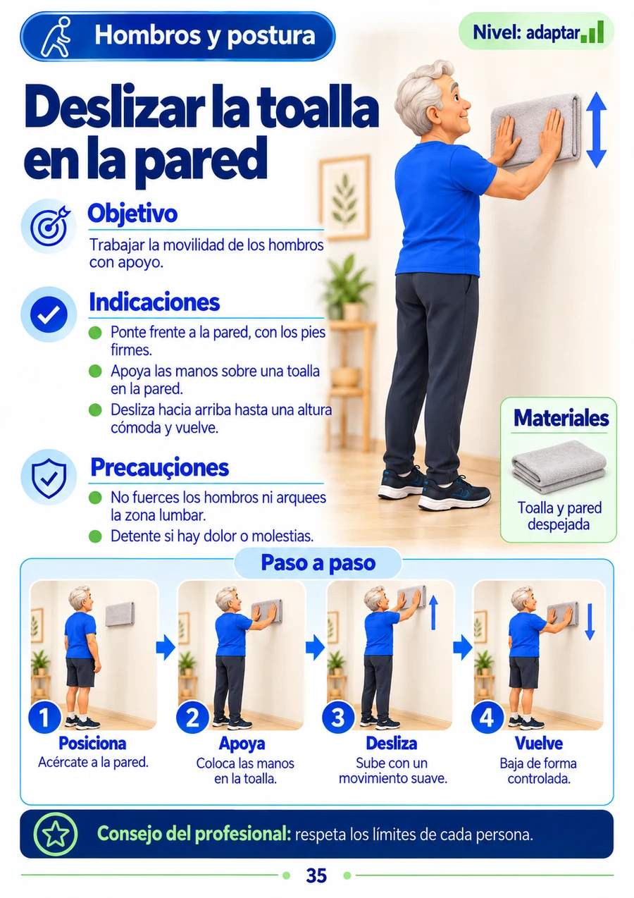 Vista previa: Deslizar la toalla en la pared