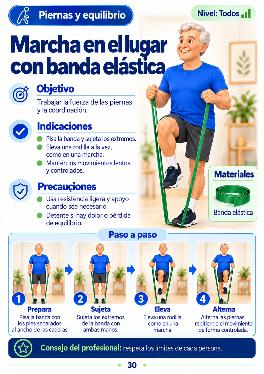 Vista previa: Marcha en el lugar con banda elástica